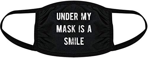 Под мојата маска е насмевка маска за лице Смешна среќа Позитивно графички нос и покривање на устата
