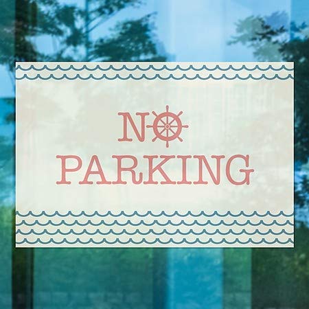 CGSignLab | Без паркирање -наутички бран прозорец за лепење | 36 x24