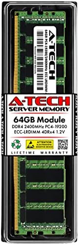 A-Tech 64gb Меморија RAM МЕМОРИЈА За Супермикро SYS-6029U-E1CR25M-DDR4 2400MHz PC4 - 19200 ECC Оптоварување Намалена LRDIMM 4DRx4 1.2