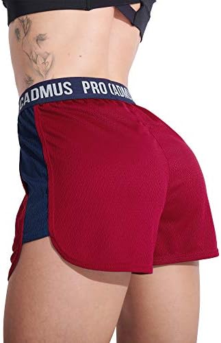 Cadmus Women'sенски мрежен рекреација за трчање шорцеви со џебови