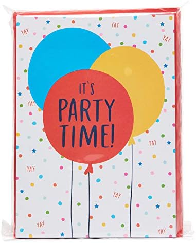 Американски Честитки Покани И Пликови За Забави Совршени За Секој Роденден или Специјална Пригода, Балони Со Повеќе Бои