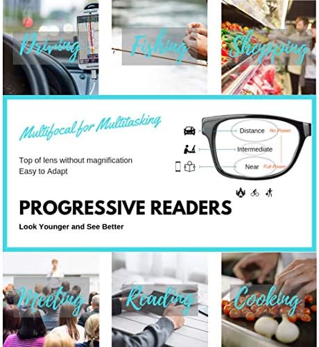 Пројес Поларис, Прогресивни Мултифокални Очила За Читање На Ацетат, Нула Зголемување На Горниот Објектив, Леќа Против Сина Светлина