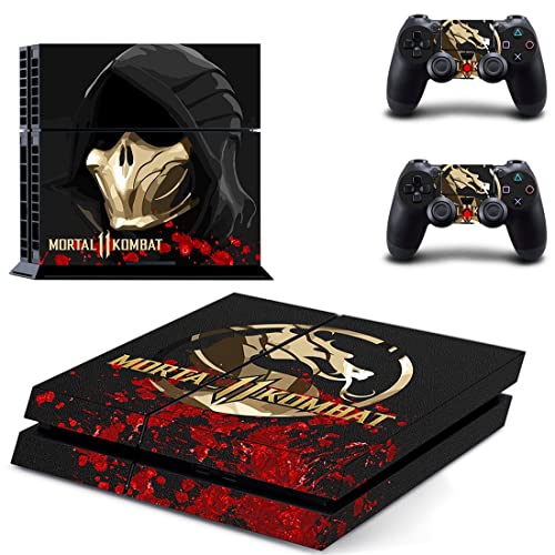 За PS4 Pro - Game Ninja Mortal Најдобра војна Kombat x PS4 или PS5 налепница за кожа за PlayStation 4 или 5 конзола и контролори Декларална