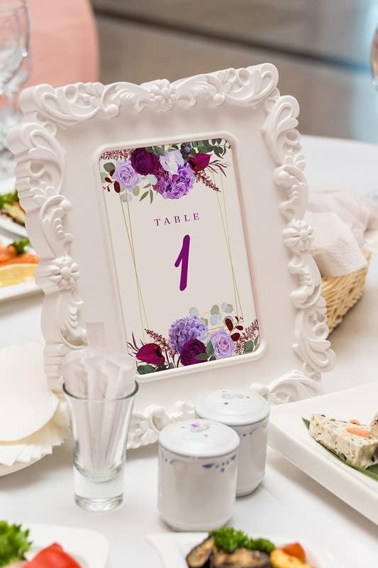 SLS Визија за броеви на табела за венчавки или други настани. 4x6 инчи, двострани, броеви 1-25 плус картичка за глава, направена