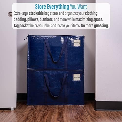 Вено 8 Спакувајте Екстра Големи Подвижни Кеси за Складирање Со Патенти, Преклоплива Тешка Торба За Заштеда На Простор, Алтернатива