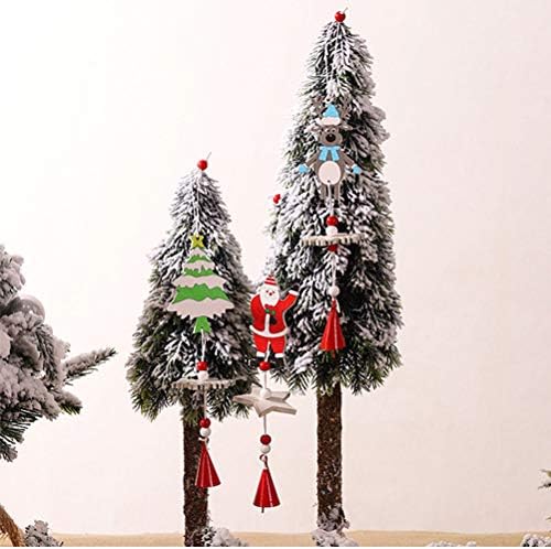 Амосфун 2 ПАРЧИЊА Обоено Дрво Ѕвончиња Од Ветер Ѕвончиња Приврзоци Висечки Ѕвона Божиќни Украси Празнични Материјали