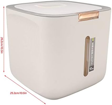 Контејнер за складирање на ориз, кутија за складирање на житни култури 22,0 lb задебелен степен на храна запечатена за брашно за кујна