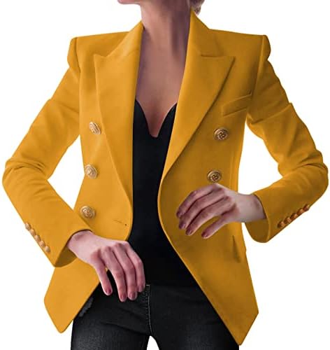 Елегантна деловна канцеларија работа жени дама дама цврста костумска костумска јакна палто за излез од палто со палта жени