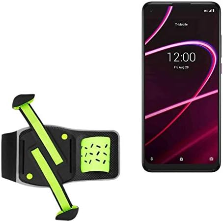 Фолч за T -Mobile Revvl 5G - FlexSport Armband, прилагодлива амбалажа за тренинг и трчање за T -Mobile Revvl 5G - Stark Green