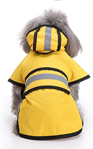 Орнално рефлексивно жолто куче мантил со аспиратор, водоотпорна миленичиња јакна за миленичиња за мали кутриња големи кучиња