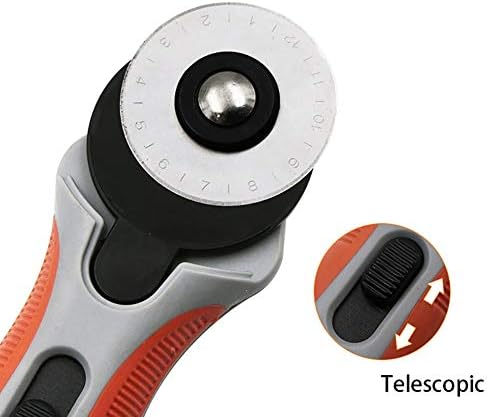 Meichoon 45 mm Quilting Rotary Cutter Cutter Tool & 10 сечила за замена DF48P