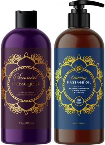 Почувствувачки масла за масажа за масажа терапија - комплет за масло за масажа на јавор со ароматерапија лаванда масло за масажа плус