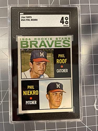 1964 Топпс 541 Фил Ниекро Милвоки Брејвс Дебитант Бејзбол картичка SGC 4 VG/EX - Плабни бејзбол картички
