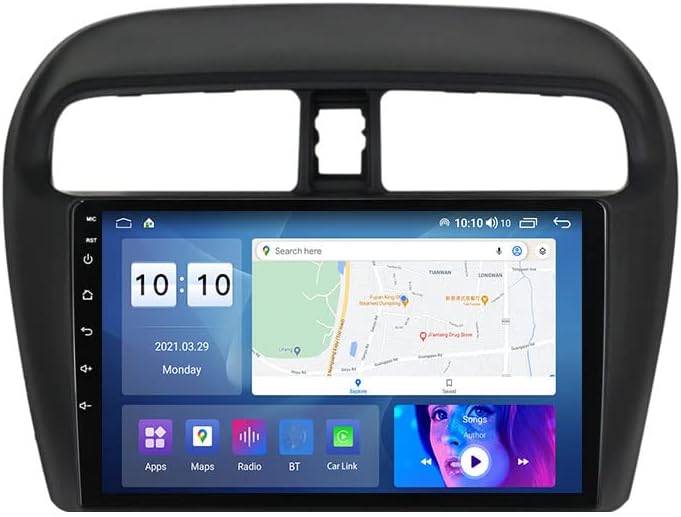 Андроид 10 Автомобил Радио Стерео За Mitsubishi Mirage 2012-2018, Biorunn 9 Инчен Окта Основни Автомобил GPS Navi Безжичен Автомобил-Игра Android