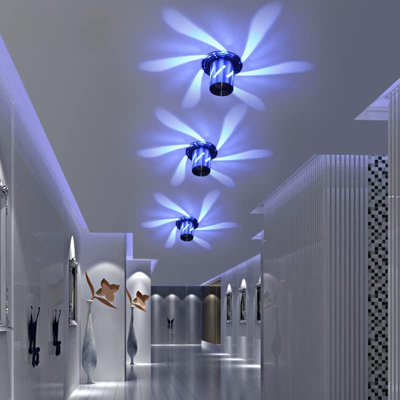 Xdian 3W LED тавански ламба вдлабнато осветлување Спирална LED wallидна светлина алуминиумска декоративна ламба костум за ходникот ходник КТВ