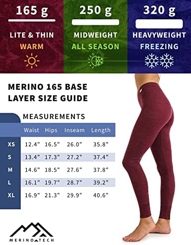 Мерино волна основна слој жени панталони мерино волна хеланки Термички долна облека дното светло, средна, тешка категорија
