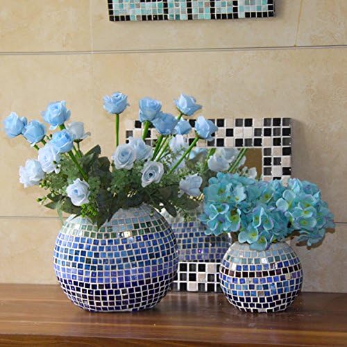 800 парчиња мешана боја мозаични плочки Мозаик стаклени парчиња со организирање на контејнер за домашна декорација или занаети за