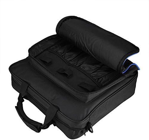 Tause торба за патувања PS4, преносен систем за игри на рамо, носат торба за држачи на организатор со прилагодлива лента, вметнете џебови
