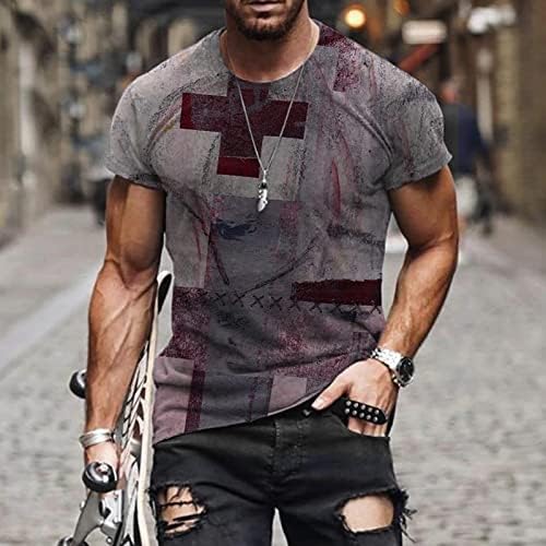 Маж за кратки ракави кошула мускуларна фитнес 3Д печатена персонализирана модна маичка модерна маица маица