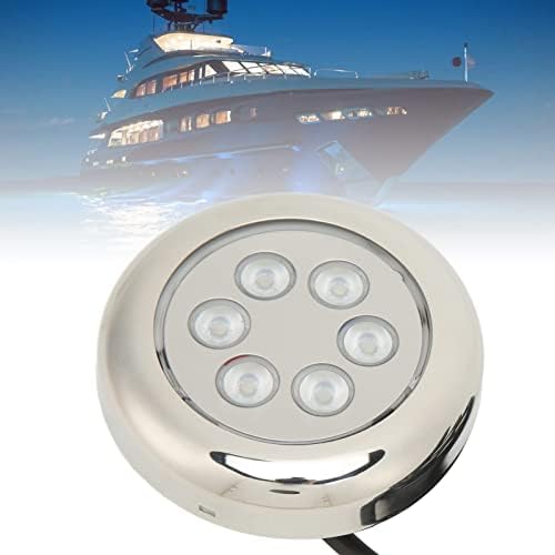 FOTABPYTI LED подводна светлина, 12V - 24VDC отпорна на топлина водоотпорна подводна ламба за морски