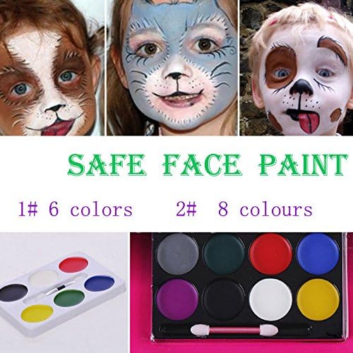 НПЛ 6 6 Бои Лице Тело Деца Боја Масло Сликарство Кловн Партија Фенси Уметност Шминка Во Собата