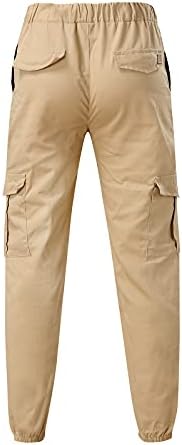 Натпреваруваат мажите товарни панталони Камо машки карго панталони Класично памук обичен стрии за пешачење Работни панталони со џебови