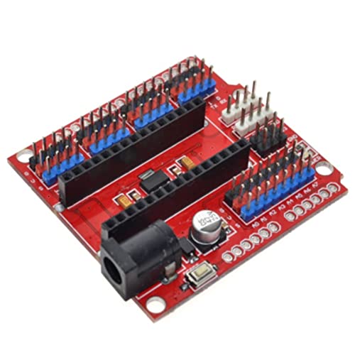 10GTEK NANO I/O експанзија повеќенаменски сензор за продолжување на SHIELD SHIELD за Arduino uno R1 R3 Нано црвено, пакет од 2