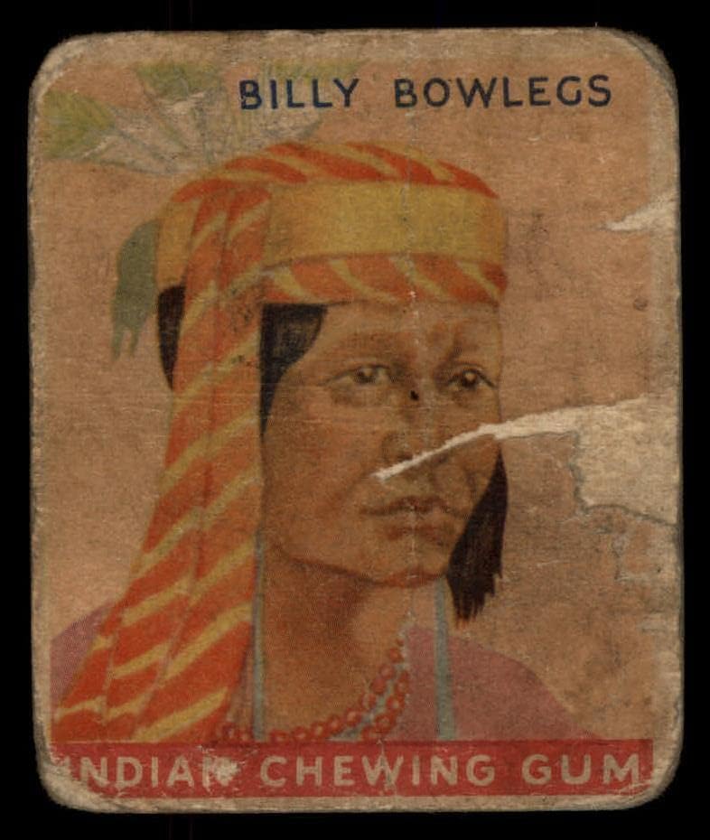 1933 година Гуди Индиска гума за џвакање # 44 Били Боулгс сиромашен