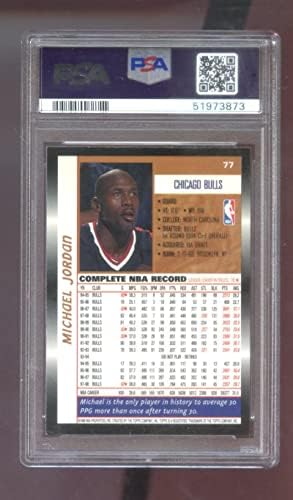 1998-99 Топс 77 Мајкл Jordanордан ПСА 8 оценета кошаркарска картичка НБА 1998 1998 1999 година Чикаго Булс