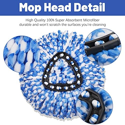 Rinseclean Spin Mop Замена на главата -вклучи 1 ротирачка база на мол