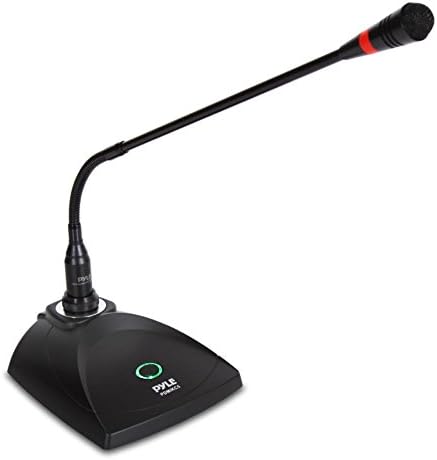Пил домашна работна површина Gooseneck Wired Microphone System-Table монтиран кабел кондензатор микрофон со поп филтер и безжичен Bluetooth стерео засилувач за напојување