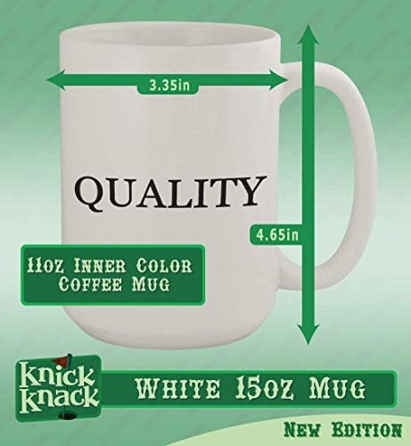 Подароци на Ник Нок antimacassar - 15oz керамичко бело кафе, бело