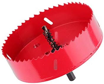 Црвен 150мм/5,9 инчен дупки за пила- јаглероден челик и двометален дизајн на тешки челик за табли со плочки/дупчење со пченка за дупчење