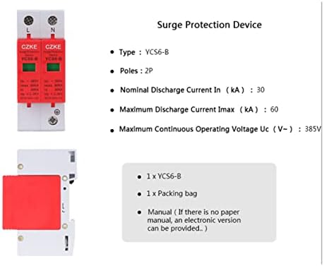 Scruby YCS6 Series AC SPD 2P 385V House Surge Protector Заштитна заштита на уредот со низок напон