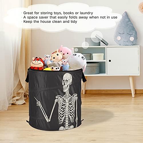 Чуп за човечки скелети Поп -дополнете го алиштата за алишта со капакот за складирање на капакот за склопување на алишта за домашна
