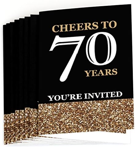 Голема Точка На Среќа Возрасни 70 - Ти Роденден-Злато-Пополнете Ги Поканите За Роденденска Забава