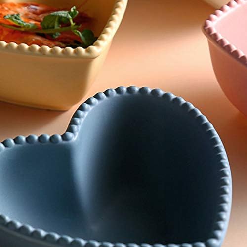 Doitool керамички сос во облик на срцев сад сос натопување чаши за десерт сад за садови за садови салата сад сад за садови за мезе сос