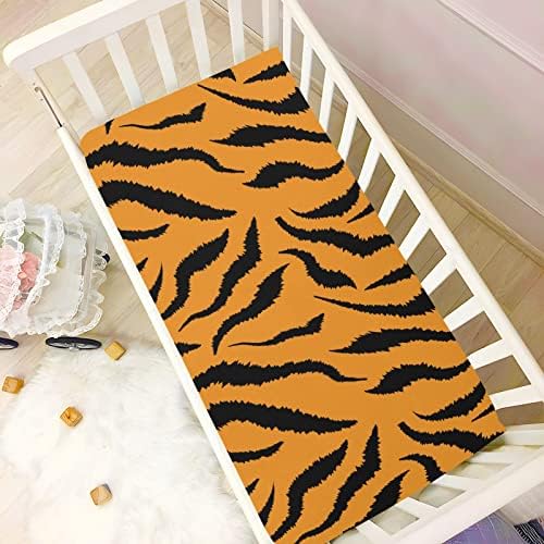 Xigua леопард печатена креветче за печатење мек дише удобно за стандарден душек за креветчиња и душеци за мали деца, девојчиња