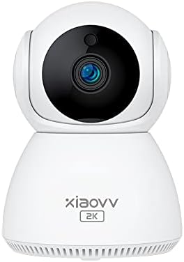XiaovV 2MP WiFi затворен безбедносен фотоапарат со паметно откривање на движење, ноќно гледање, двонасочно аудио, складирање на облак,