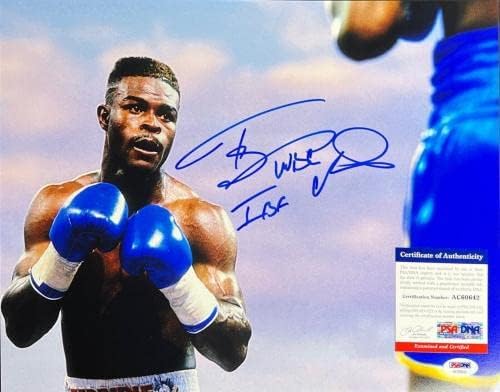 Terry Norris Boxing потпиша 11x14 Photo PSA AC60642 - Фотографии за автограми во бокс
