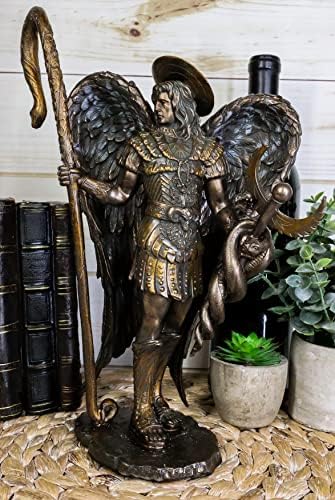 Еброс Голем Свети Рафаел Архангел кој ја држи статуата на лековити персонал 13 Н католички христијански православни ангелски светци Декоративни
