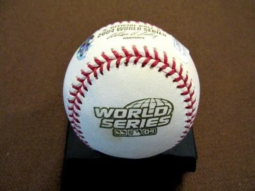 Дејвид Ортиз 2004 WSC Boston Red Sox HOF потпишано Auto 04 WS Game OML Baseball JSA - Автограмски бејзбол