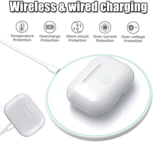 Замена на слушалки за безжично полнење на слушалки за Pro, Charger Case со копче за синхронизација на Bluetooth, Поддршка за жично и безжично