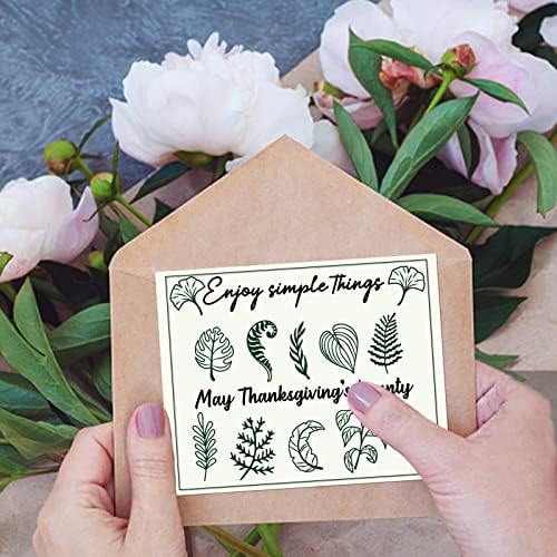 Глобленд растенија чисти марки мали цвеќиња оставаат силиконски чисти печат за печат за картички што прават DIY сноп -книги, фото албум списание