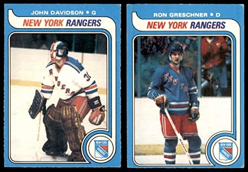 1979-80 O-Pe-Chee New York Rangers во близина на екипата го постави Newујорк Ренџерс-хокеј VG+ ренџер-хокеј