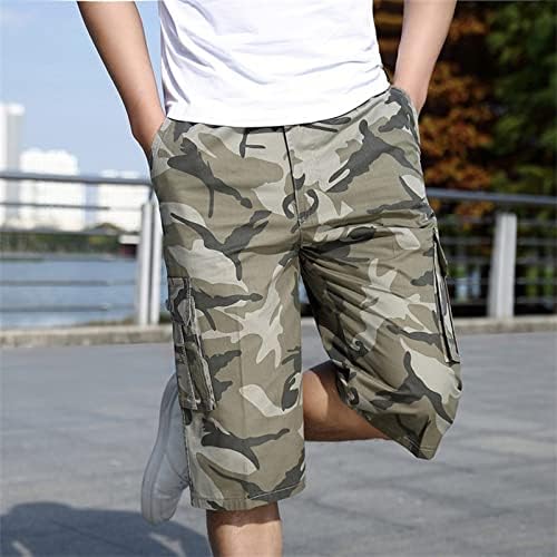 Dudubaby Mens Sharts Обично лето лето -лето -фитнес боди -билдинг печатено џебни шорцеви панталони Менс 5 инчи шорцеви
