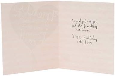 Роденденска картичка за поздрави во Велика Британија - Роденденска картичка за неа - Дизајн на убаво златно срце, 529393-0-1