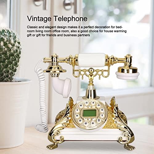 Vbestlife стар антички телефон, FSK и DTMF Dual System Retro Corded Telephone, Декорација за спална соба, дневна соба, канцеларија,