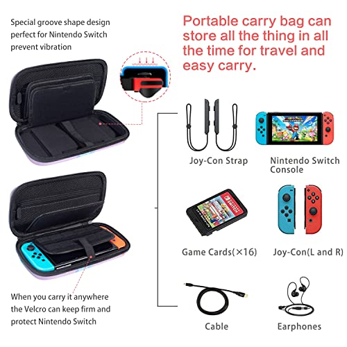 Case Nintendo Switch Case OLED Model 2021, Nintendo Switch Case 2017 Детско момче девојки-патувања за чување на торбички за складирање