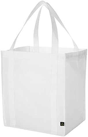 Ebuygb еднократно не ткаени намирници тотено платно торба за купување со армирана база